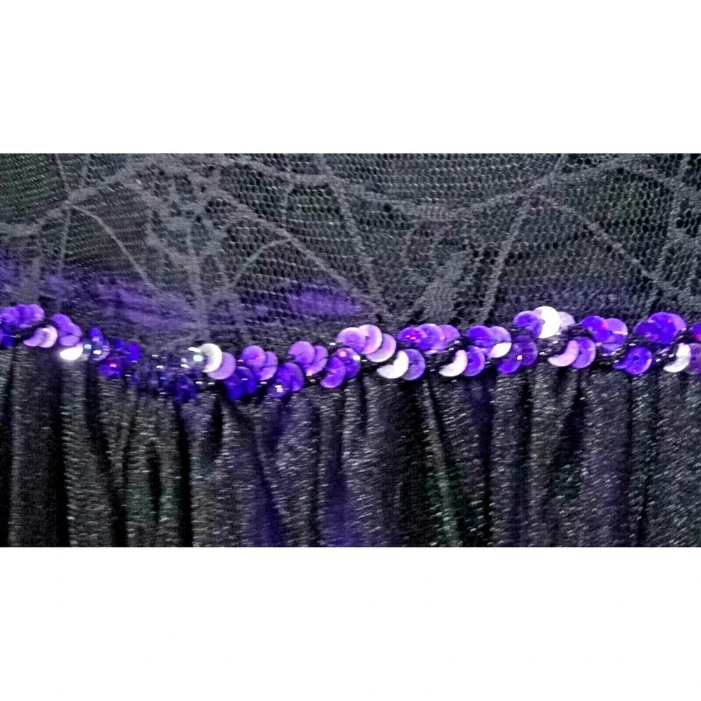 Witch DRESS and HAT Black and Purple Halloween Costume Cosplay #130